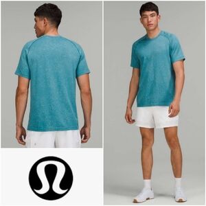 LULULEMON Metal Vent Tech Short Sleeve Shirt 2.0 Distorted Noise Breeze Blue Med